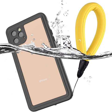 Wasserdicht Unterwasser Silikon Hülle Handyhülle und Kunststoff Waterproof Schutzhülle 360 Grad Tasche U01 für Apple iPhone 11 Pro Max Schwarz