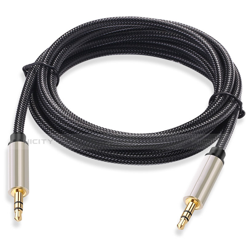 Audio Stereo 3.5mm Klinke Kopfhörer Verlängerung Kabel auf Stecker A03 Grau groß