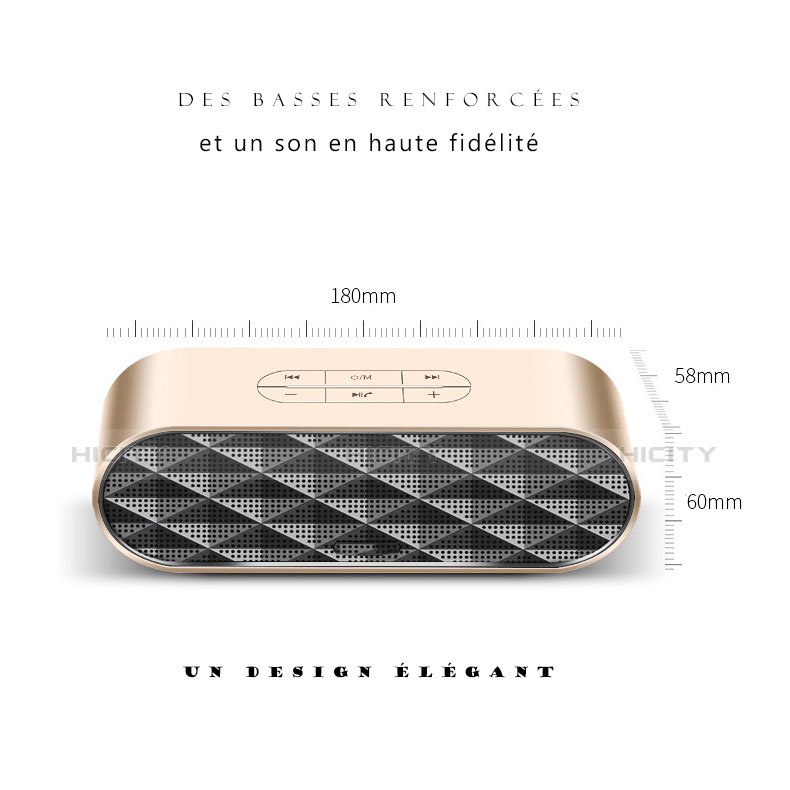 Bluetooth Mini Lautsprecher Wireless Speaker Boxen S08 Gold groß