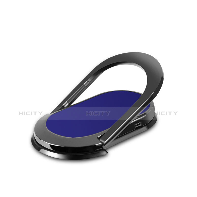 Fingerring Ständer Smartphone Halter Halterung Universal R07 Blau