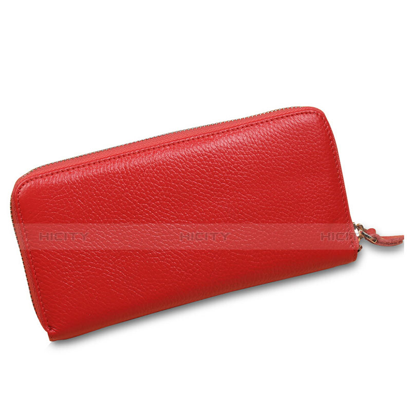 Handtasche Clutch Handbag Leder Lichee Pattern Universal H28 Rosa groß
