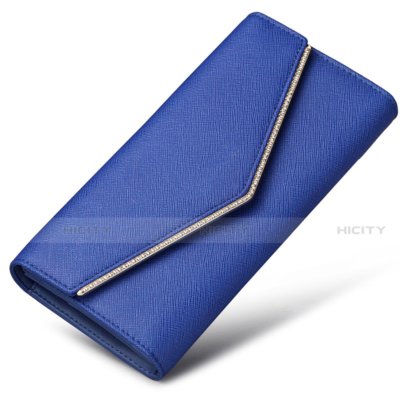 Handtasche Clutch Handbag Schutzhülle Leder Universal K03 Blau