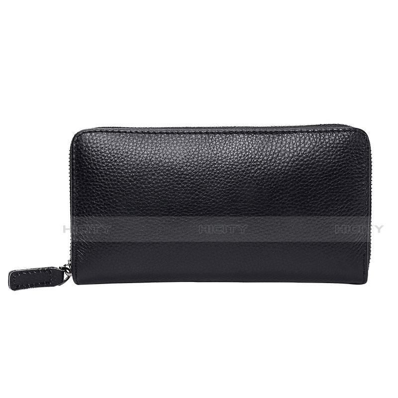 Handtasche Clutch Handbag Schutzhülle Leder Universal K07 Schwarz