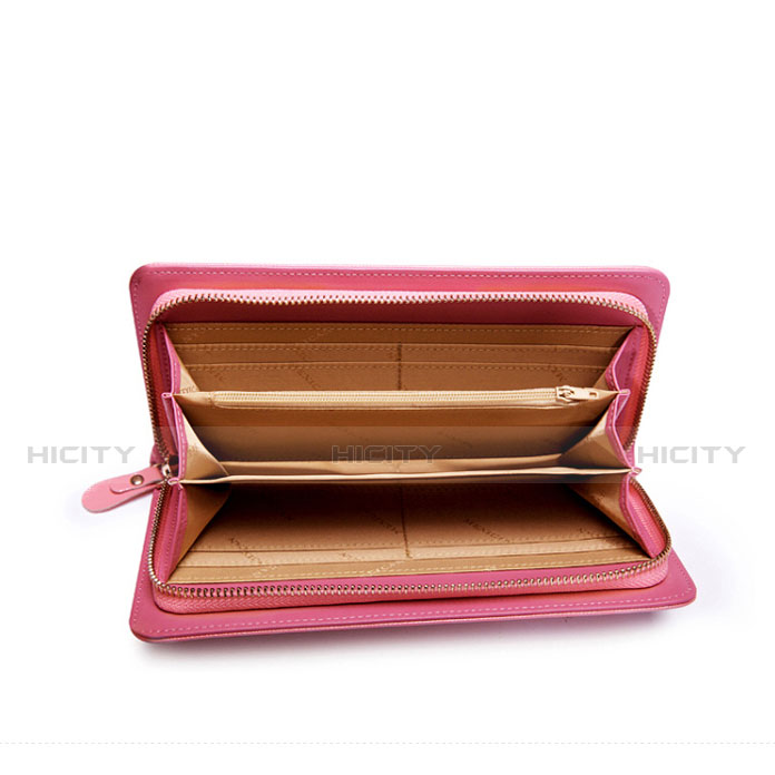 Handtasche Clutch Handbag Tasche Leder Universal Rosa