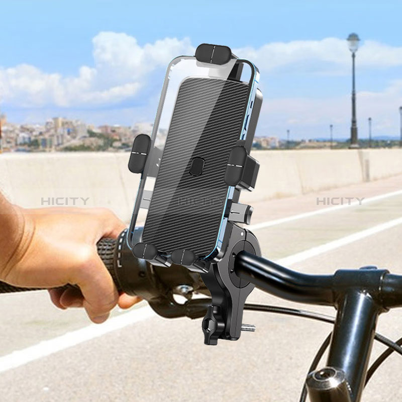 Handyhalterung Fahrrad Halterung Universal Motorrad HandyHalter Lenker Smartphone Bike H01 Schwarz