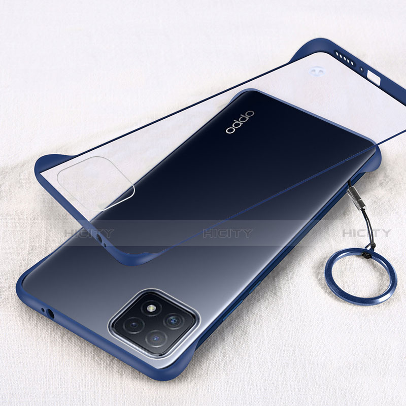 Handyhülle Hülle Crystal Hartschalen Tasche Schutzhülle H01 für Oppo A73 5G Blau Plus
