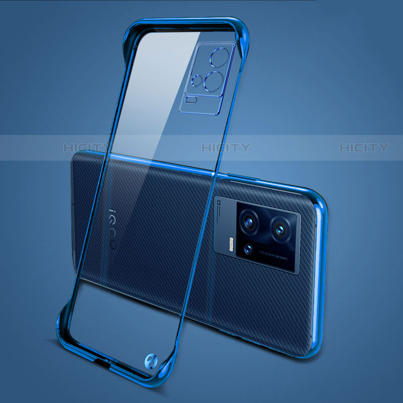 Handyhülle Hülle Crystal Hartschalen Tasche Schutzhülle H04 für Vivo iQOO 8 5G Blau Plus
