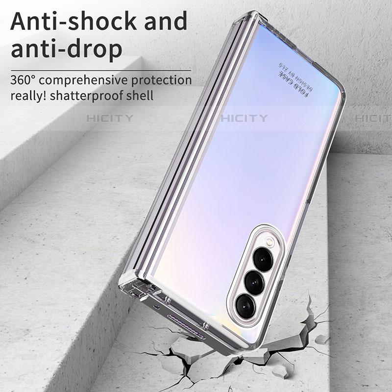 Handyhülle Hülle Crystal Hartschalen Tasche Schutzhülle H06 für Samsung Galaxy Z Fold4 5G groß