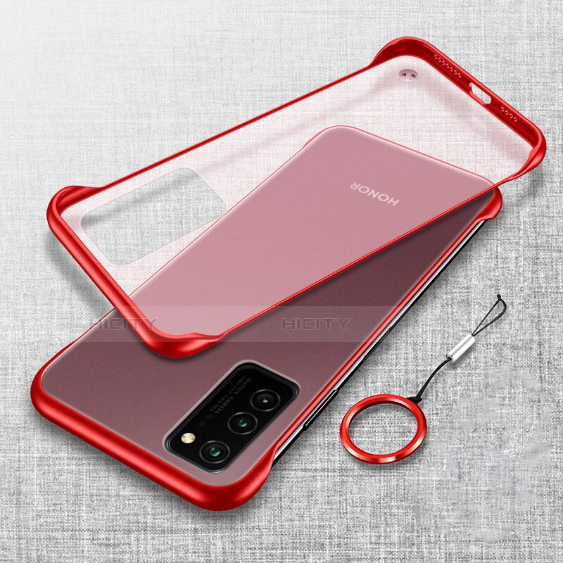 Handyhülle Hülle Crystal Hartschalen Tasche Schutzhülle S02 für Huawei Honor View 30 5G Rot Plus