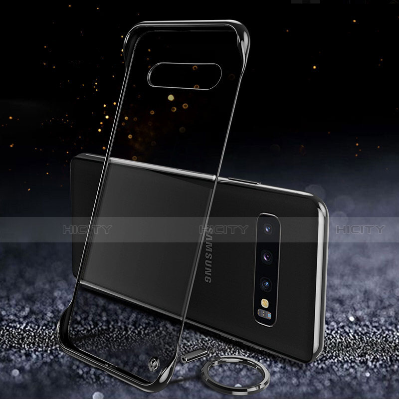 Handyhülle Hülle Crystal Hartschalen Tasche Schutzhülle S03 für Samsung Galaxy S10 Plus Schwarz