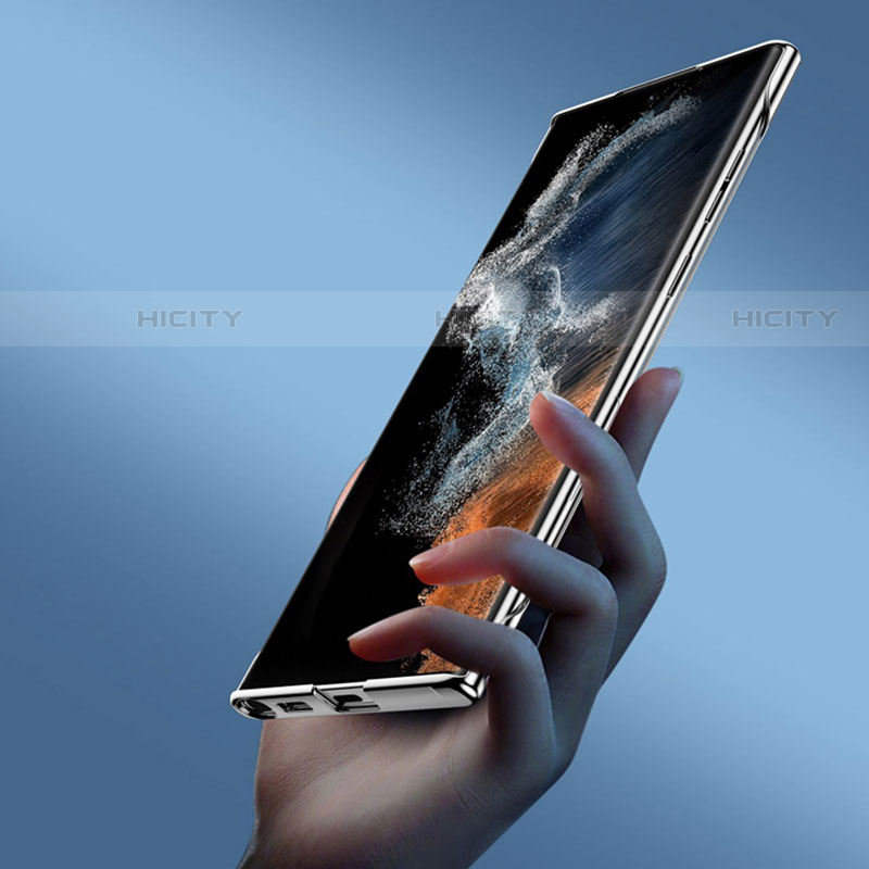 Handyhülle Hülle Crystal Schutzhülle Tasche für Samsung Galaxy S23 Ultra 5G Schwarz