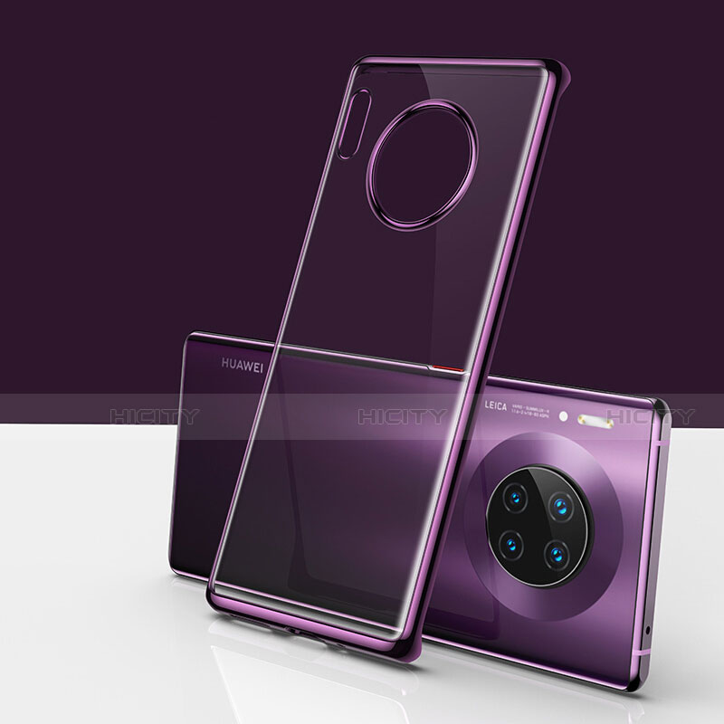 Handyhülle Hülle Crystal Tasche Schutzhülle H01 für Huawei Mate 30 Pro 5G Violett Plus