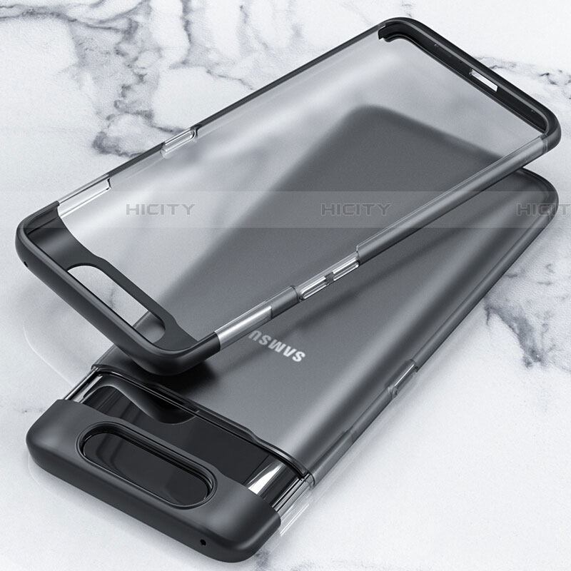 Handyhülle Hülle Crystal Tasche Schutzhülle H02 für Samsung Galaxy A90 4G Schwarz Plus