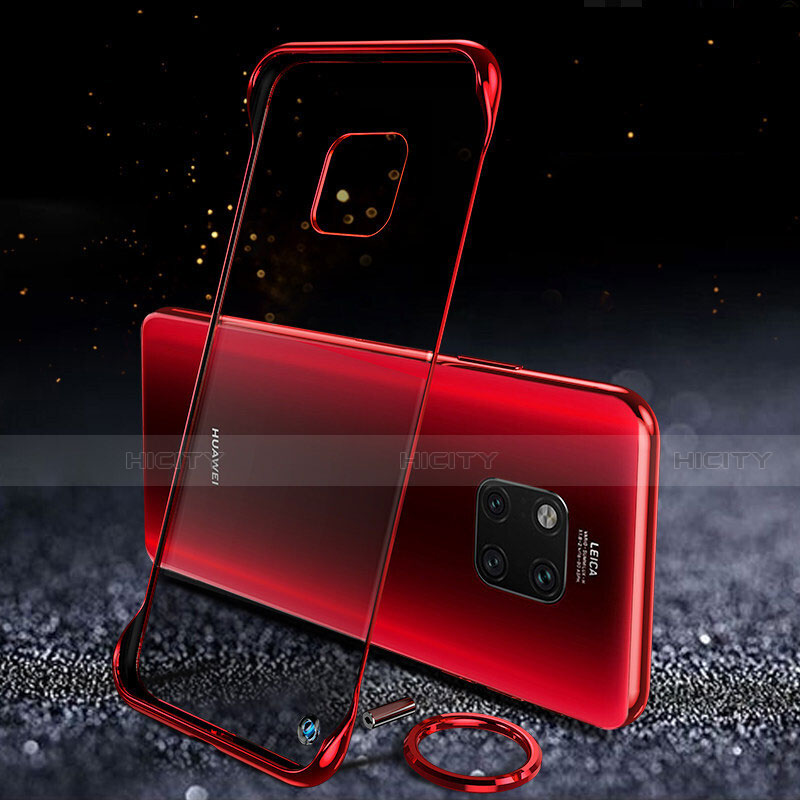 Handyhülle Hülle Crystal Tasche Schutzhülle S01 für Huawei Mate 20 Pro Rot Plus
