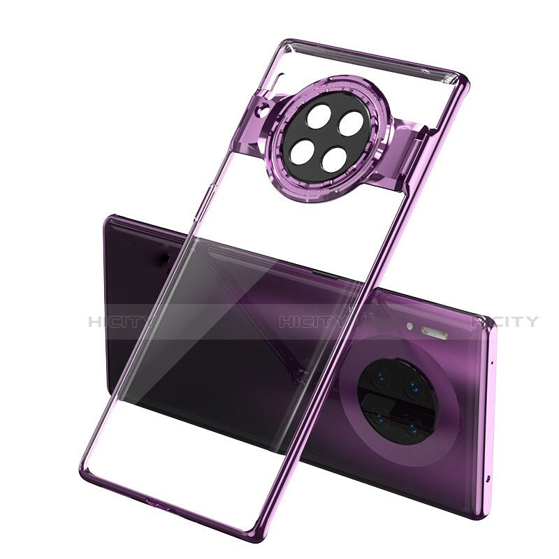 Handyhülle Hülle Crystal Tasche Schutzhülle S02 für Huawei Mate 30 5G Violett