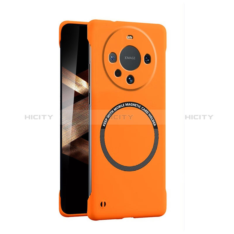 Handyhülle Hülle Hartschalen Kunststoff Rahmenlos Schutzhülle Tasche Matt mit Mag-Safe Magnetic Magnetisch für Huawei Mate 60 Pro Orange