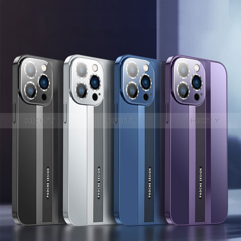 Handyhülle Hülle Hartschalen Kunststoff Schutzhülle Tasche Matt AT2 für Apple iPhone 14 Pro groß