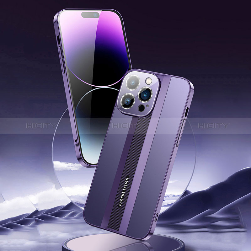 Handyhülle Hülle Hartschalen Kunststoff Schutzhülle Tasche Matt AT2 für Apple iPhone 14 Pro groß