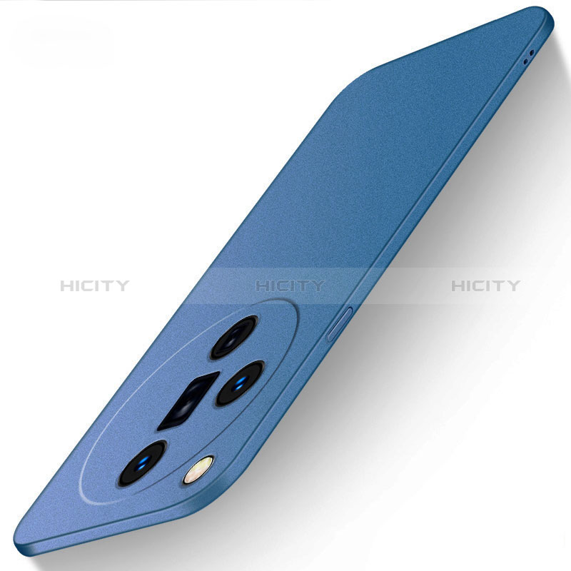 Handyhülle Hülle Hartschalen Kunststoff Schutzhülle Tasche Matt für Oppo Find X7 Ultra 5G Blau