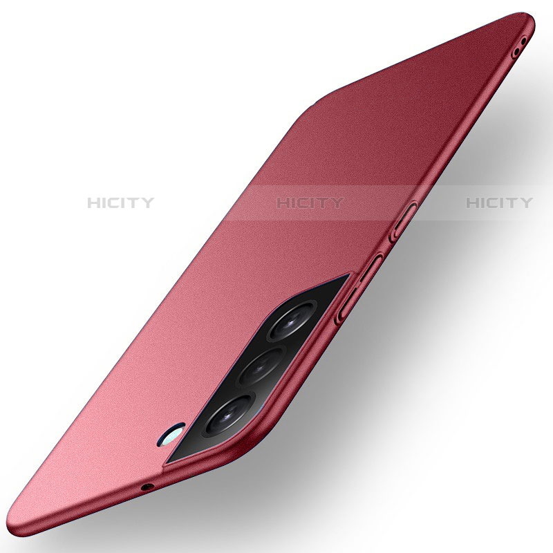 Handyhülle Hülle Hartschalen Kunststoff Schutzhülle Tasche Matt für Samsung Galaxy S21 5G Rot