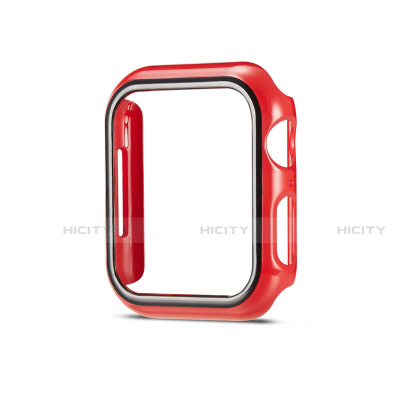 Handyhülle Hülle Hartschalen Kunststoff Schutzhülle Tasche Matt M01 für Apple iWatch 5 40mm Rot Plus