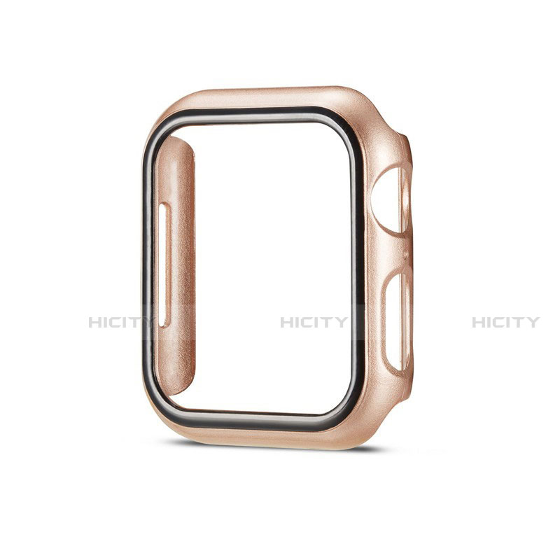 Handyhülle Hülle Hartschalen Kunststoff Schutzhülle Tasche Matt M01 für Apple iWatch 5 44mm Gold Plus