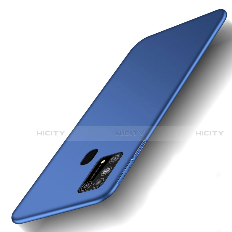 Handyhülle Hülle Hartschalen Kunststoff Schutzhülle Tasche Matt M01 für Samsung Galaxy M21s Blau