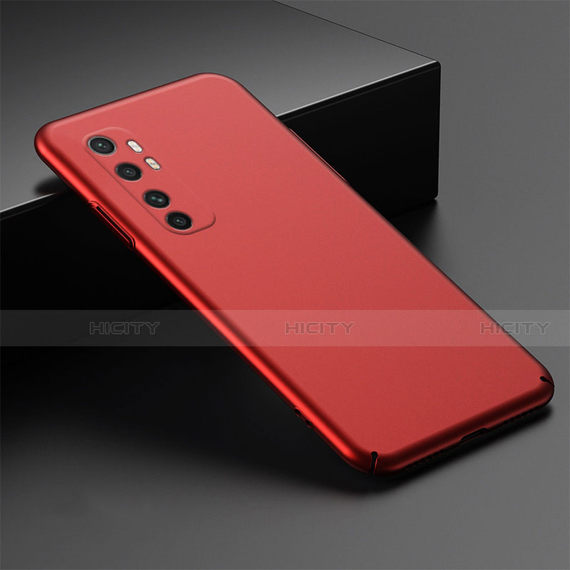 Handyhülle Hülle Hartschalen Kunststoff Schutzhülle Tasche Matt M01 für Xiaomi Mi Note 10 Lite Rot