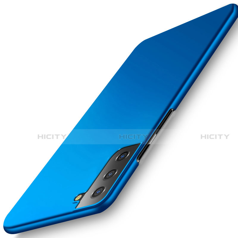 Handyhülle Hülle Hartschalen Kunststoff Schutzhülle Tasche Matt M02 für Samsung Galaxy S21 Plus 5G Blau Plus