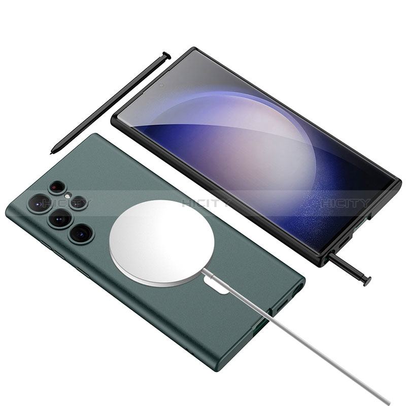 Handyhülle Hülle Hartschalen Kunststoff Schutzhülle Tasche Matt mit Mag-Safe Magnetic Magnetisch für Samsung Galaxy S23 Ultra 5G groß