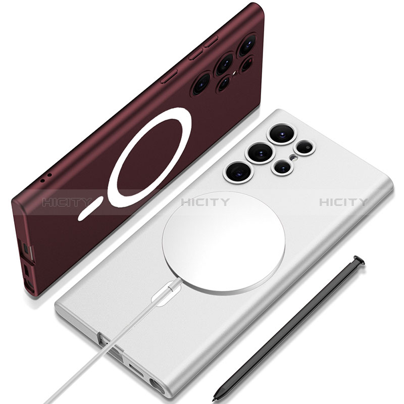 Handyhülle Hülle Hartschalen Kunststoff Schutzhülle Tasche Matt mit Mag-Safe Magnetic Magnetisch für Samsung Galaxy S23 Ultra 5G groß