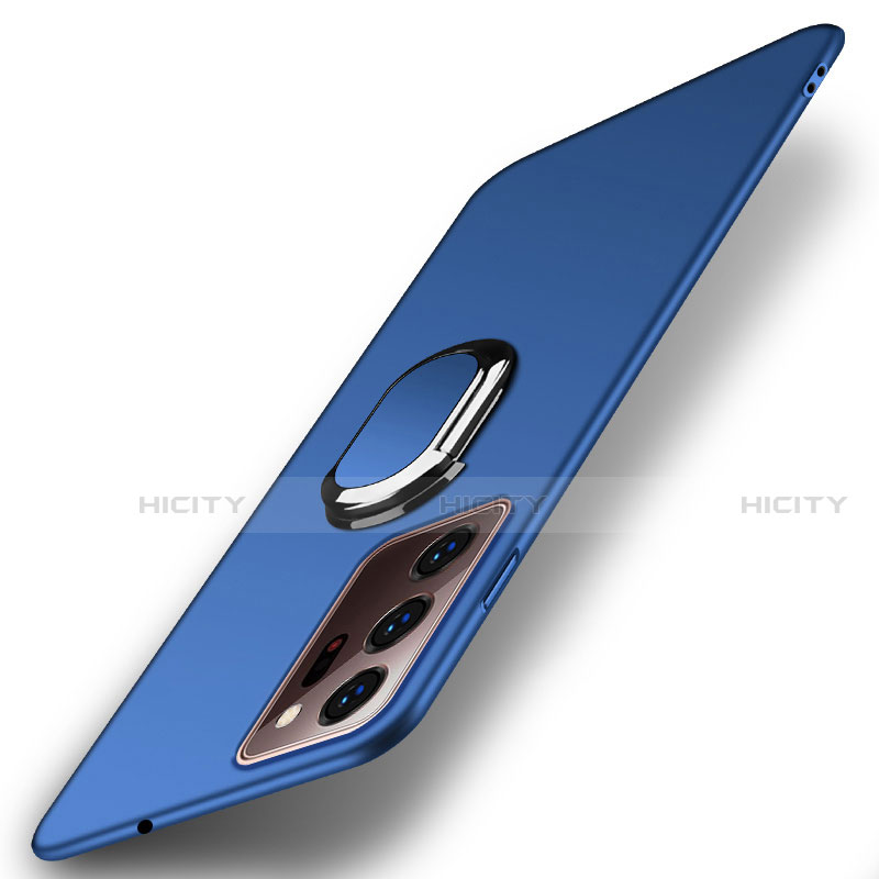 Handyhülle Hülle Hartschalen Kunststoff Schutzhülle Tasche Matt mit Magnetisch Fingerring Ständer P01 für Samsung Galaxy Note 20 Ultra 5G groß