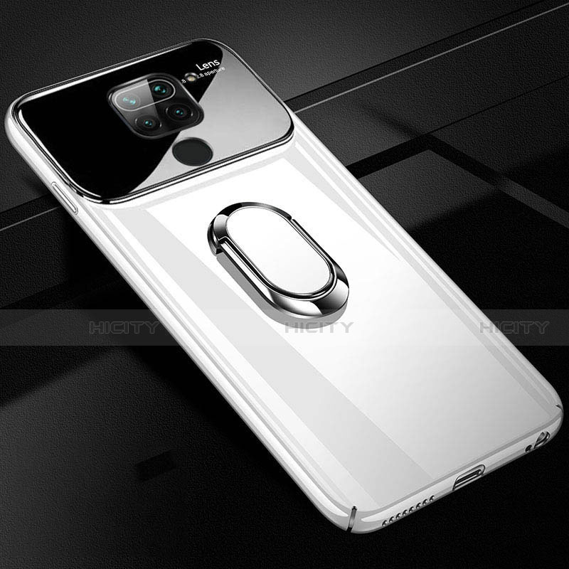 Handyhülle Hülle Hartschalen Kunststoff Schutzhülle Tasche Matt mit Magnetisch Fingerring Ständer P01 für Xiaomi Redmi Note 9