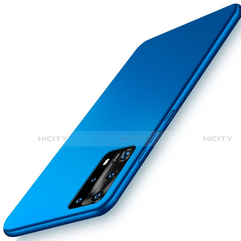 Handyhülle Hülle Hartschalen Kunststoff Schutzhülle Tasche Matt P01 für Huawei P40 Pro+ Plus Blau Plus