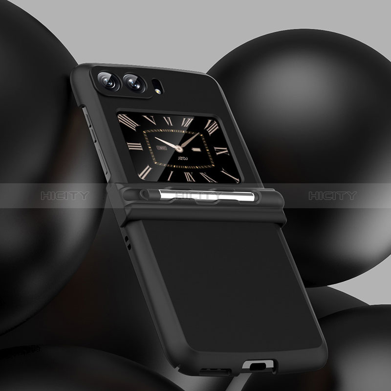 Handyhülle Hülle Hartschalen Kunststoff Schutzhülle Tasche Matt P01 für Motorola Moto RAZR (2022) 5G groß
