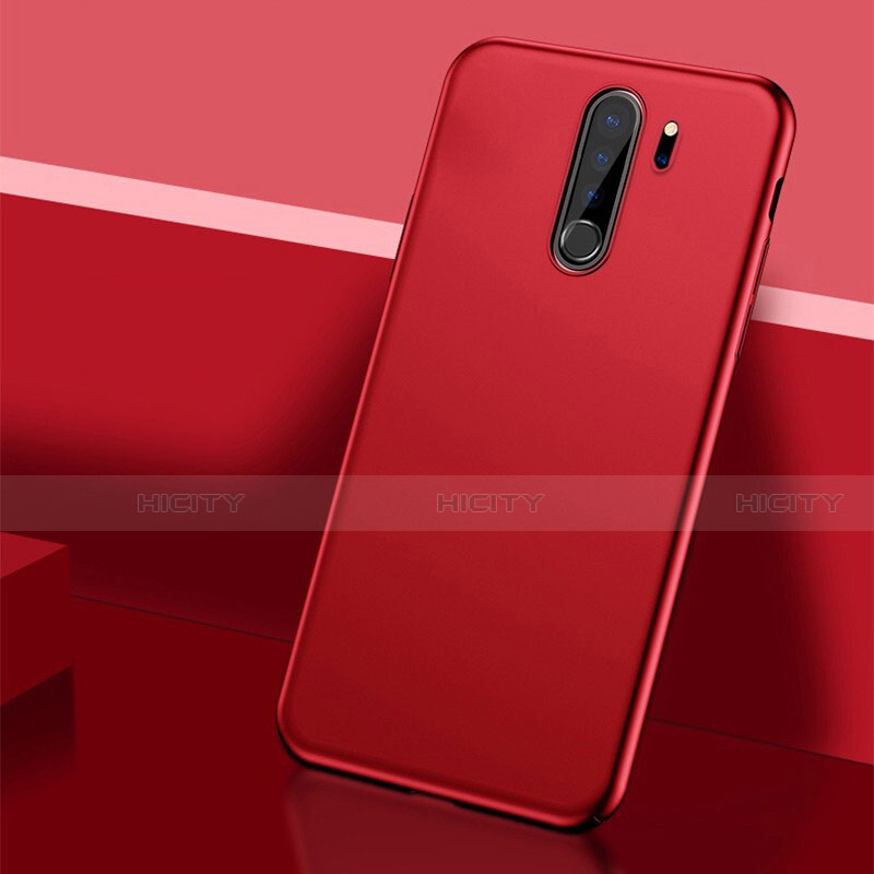 Handyhülle Hülle Hartschalen Kunststoff Schutzhülle Tasche Matt P01 für Xiaomi Redmi Note 8 Pro Rot Plus