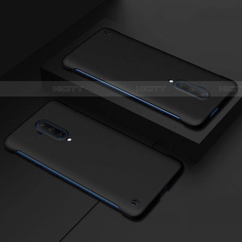 Handyhülle Hülle Hartschalen Kunststoff Schutzhülle Tasche Matt P03 für OnePlus 7T Pro Schwarz Plus