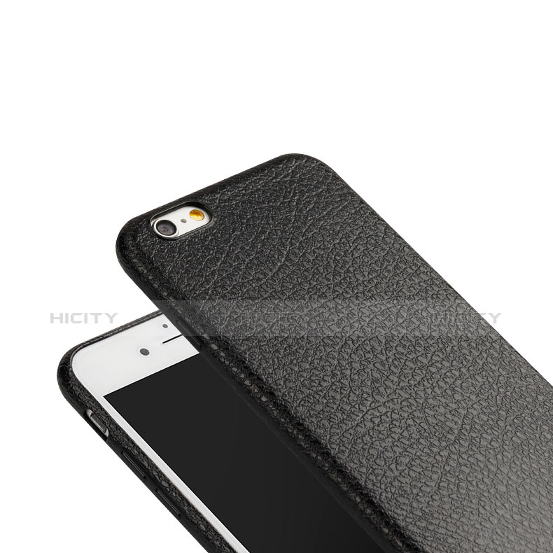 Handyhülle Hülle Kunststoff Schutzhülle Leder für Apple iPhone 6S Plus Schwarz Plus