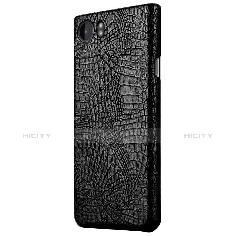 Handyhülle Hülle Kunststoff Schutzhülle Leder für Blackberry KEYone Schwarz groß