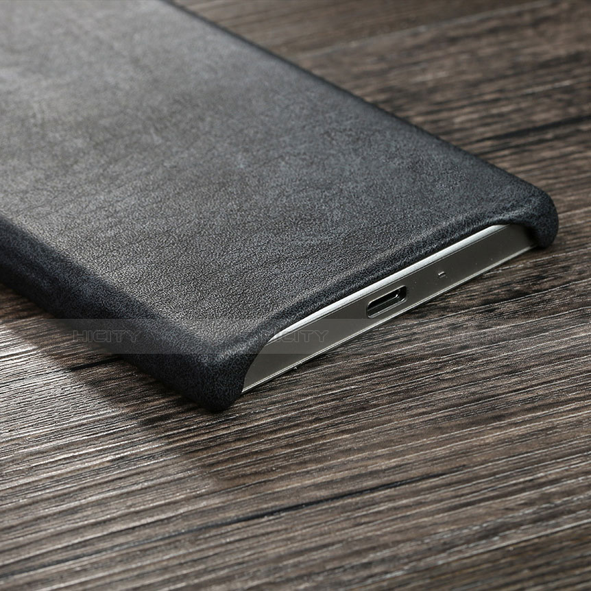 Handyhülle Hülle Kunststoff Schutzhülle Leder für Sony Xperia XZ Schwarz groß