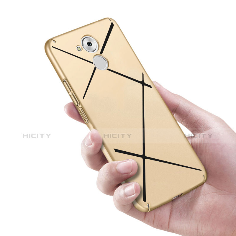 Handyhülle Hülle Kunststoff Schutzhülle Line für Huawei Nova Smart Gold groß