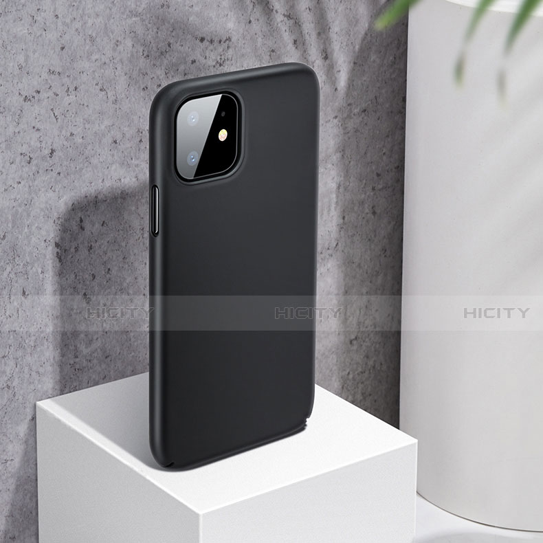 Handyhülle Hülle Kunststoff Schutzhülle Matt für Apple iPhone 11 Schwarz groß