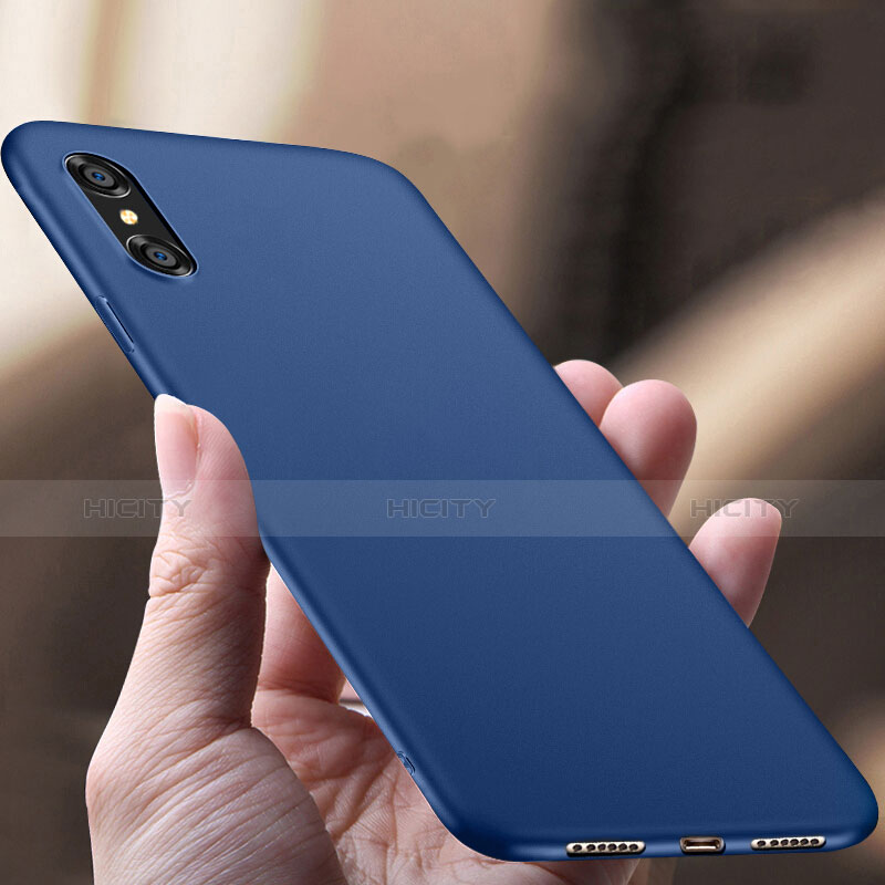 Handyhülle Hülle Kunststoff Schutzhülle Matt für Apple iPhone Xs Max Blau Plus