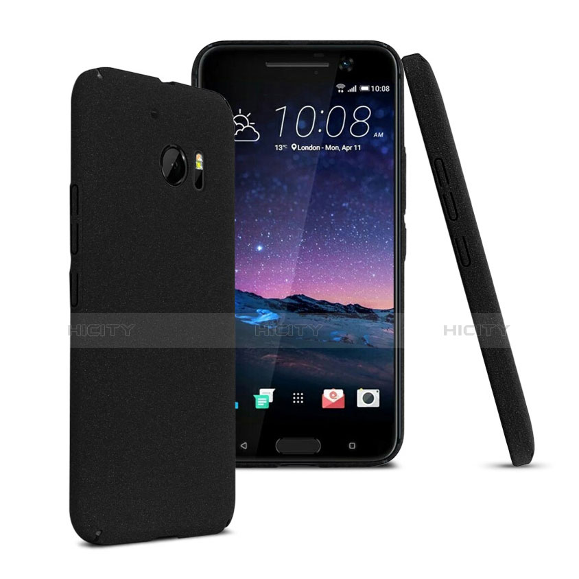 Handyhülle Hülle Kunststoff Schutzhülle Matt für HTC 10 One M10 Schwarz Plus