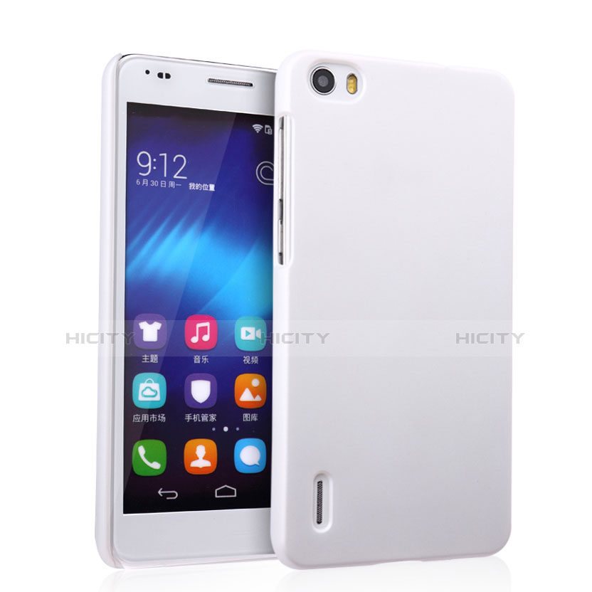 Handyhülle Hülle Kunststoff Schutzhülle Matt für Huawei Honor 6 Weiß Plus