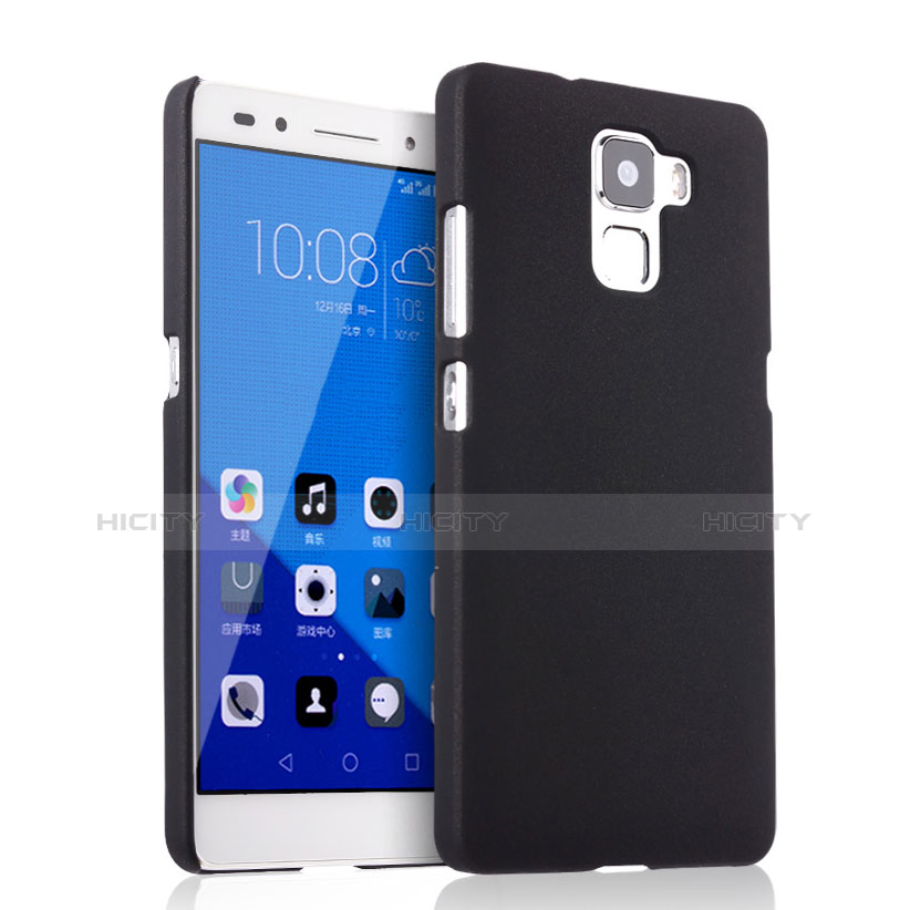 Handyhülle Hülle Kunststoff Schutzhülle Matt für Huawei Honor 7 Dual SIM Schwarz Plus