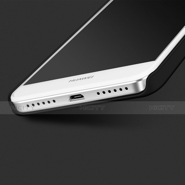 Handyhülle Hülle Kunststoff Schutzhülle Matt für Huawei Y6 Pro Schwarz groß