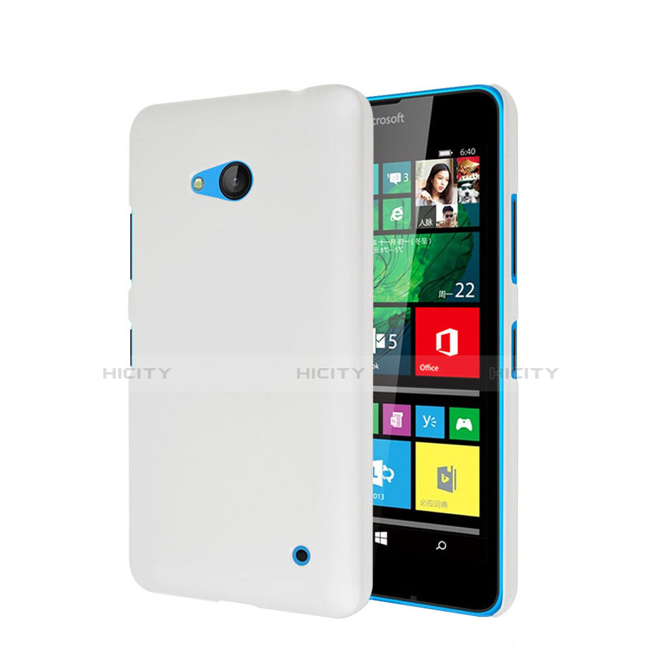 Handyhülle Hülle Kunststoff Schutzhülle Matt für Microsoft Lumia 640 Weiß