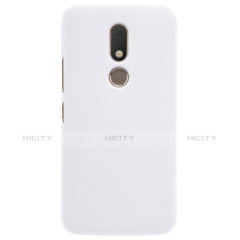Handyhülle Hülle Kunststoff Schutzhülle Matt für Motorola Moto M XT1662 Weiß groß