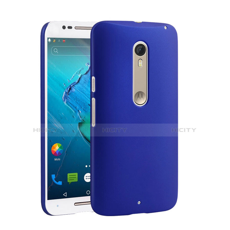 Handyhülle Hülle Kunststoff Schutzhülle Matt für Motorola Moto X Style Blau Plus